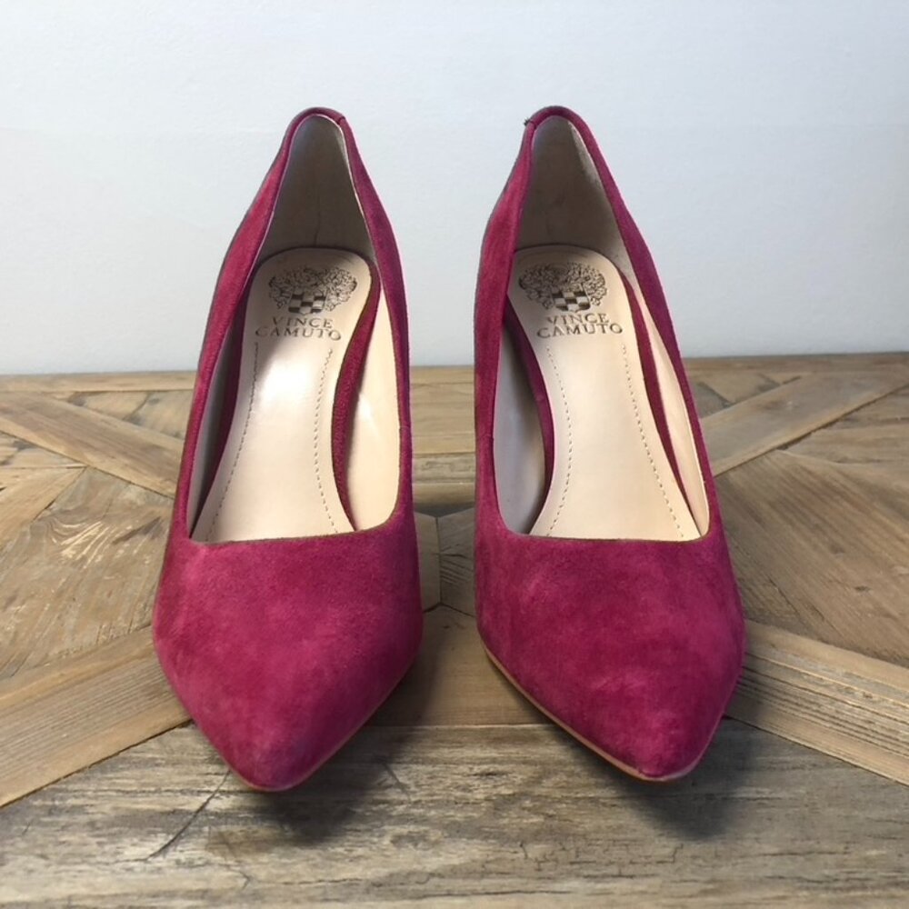 Vince Camuto Cranberry Suede Heel